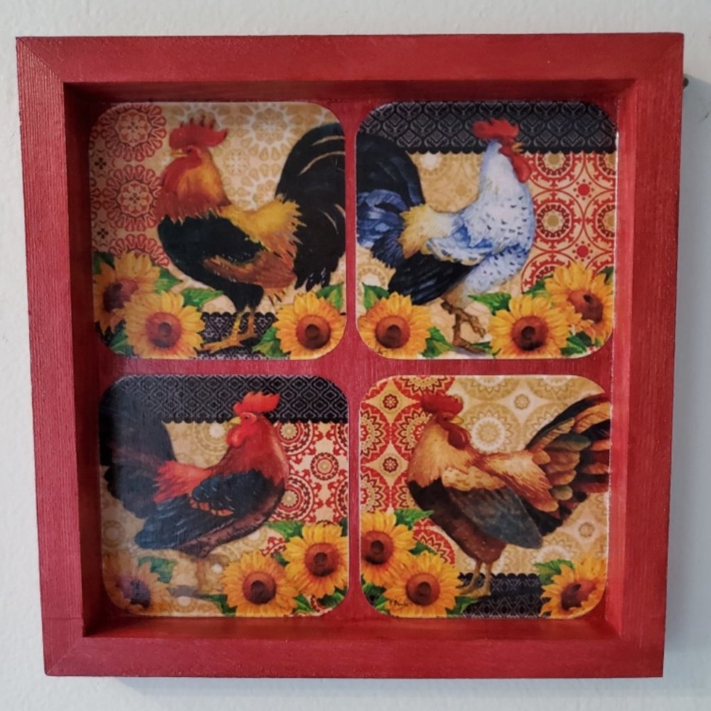 Rooster II Shadow Box Wall Décor